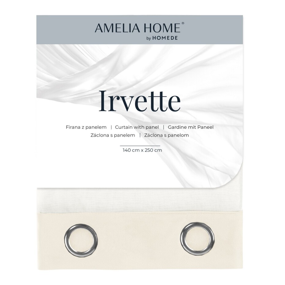 AmeliaHome Záclona Irvette Eyelets krémová, 140 x 250 cm - main (3)