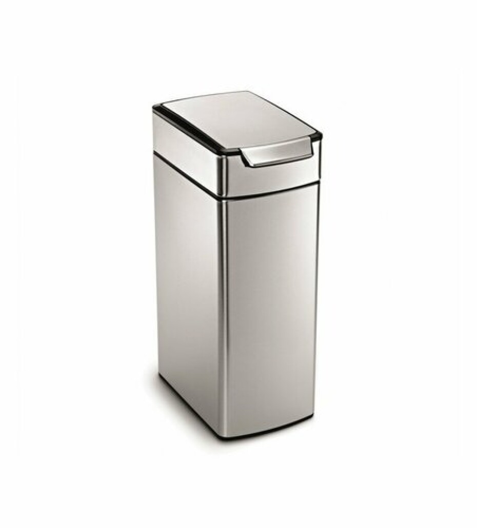 Dotykový odpadkový koš Simplehuman – 40 l, úzký, matná nerez ocel, FPP - main (0)