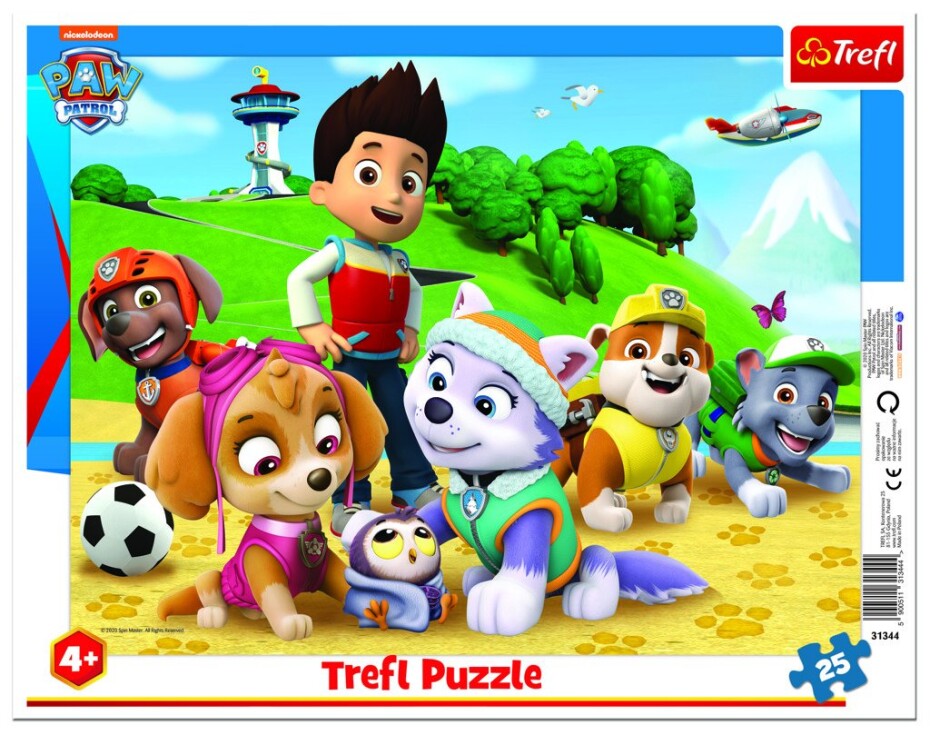 Puzzle deskové Paw Patrol/Tlapková patrola na stopě 37x29cm 25 dílků ve fólii - Trefl - main (0)
