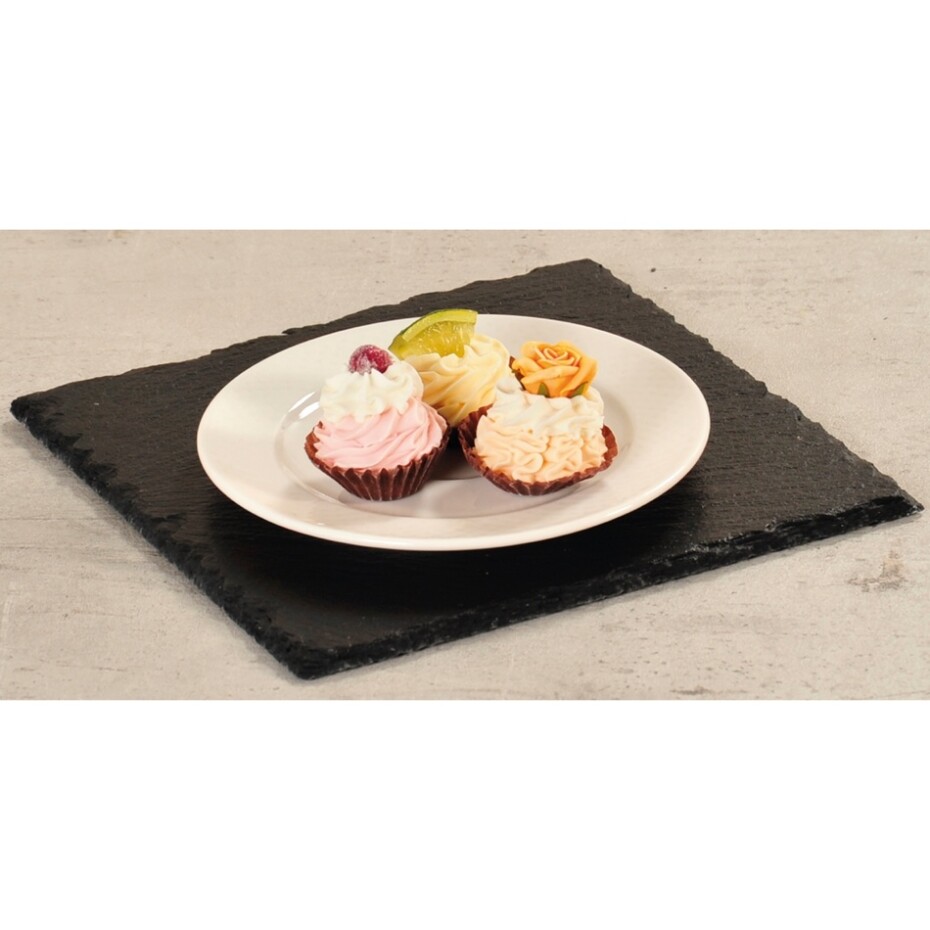 Kesper 38109 Sada servírovacích tácků břidlice 2 ks, 20 x 20 cm - main (1)