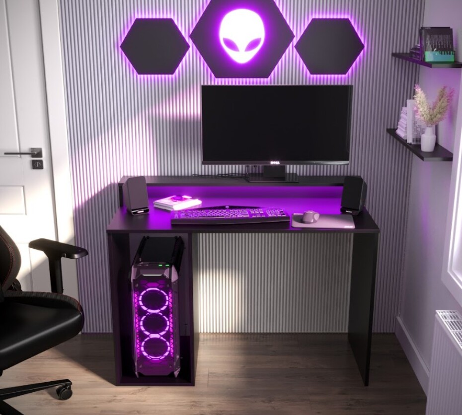 ArtAbiks Psací stolek GAMER 2 Barva: Černá - main (7)
