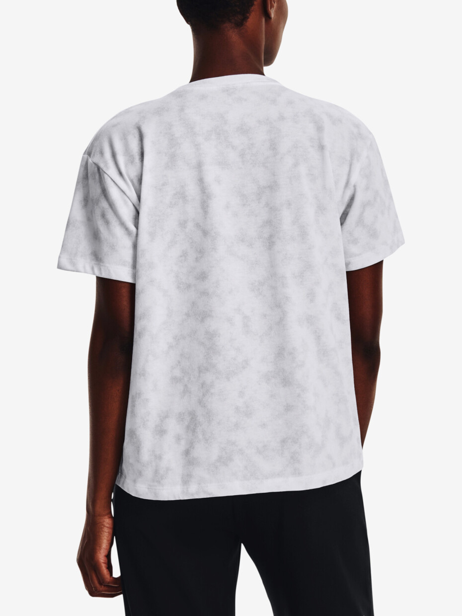 Dámské tričko Under Armour  LOGO AOP HEAVYWEIGHT SS-WHT S - main (5)