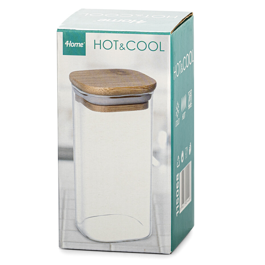 4Home Skleněná dóza na potraviny s víkem Bamboo, 300 ml, 300 ml - main (8)