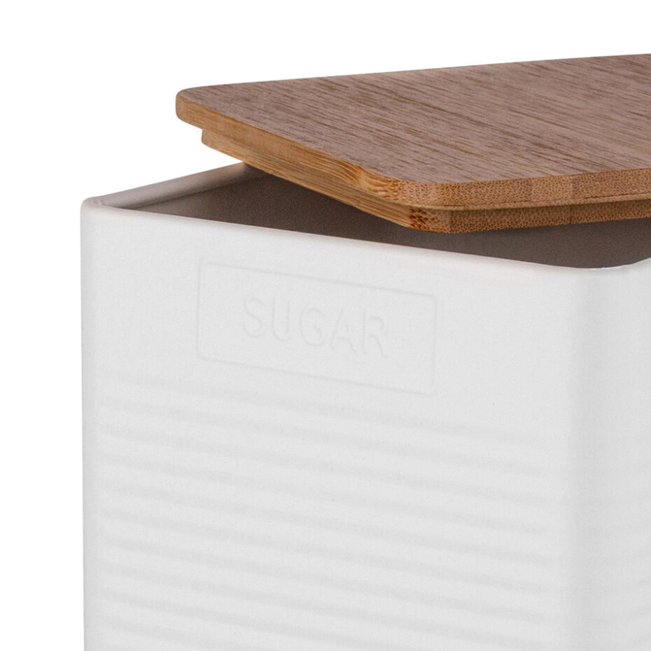Altom Plechová dóza Sugar, bílá - main (2)
