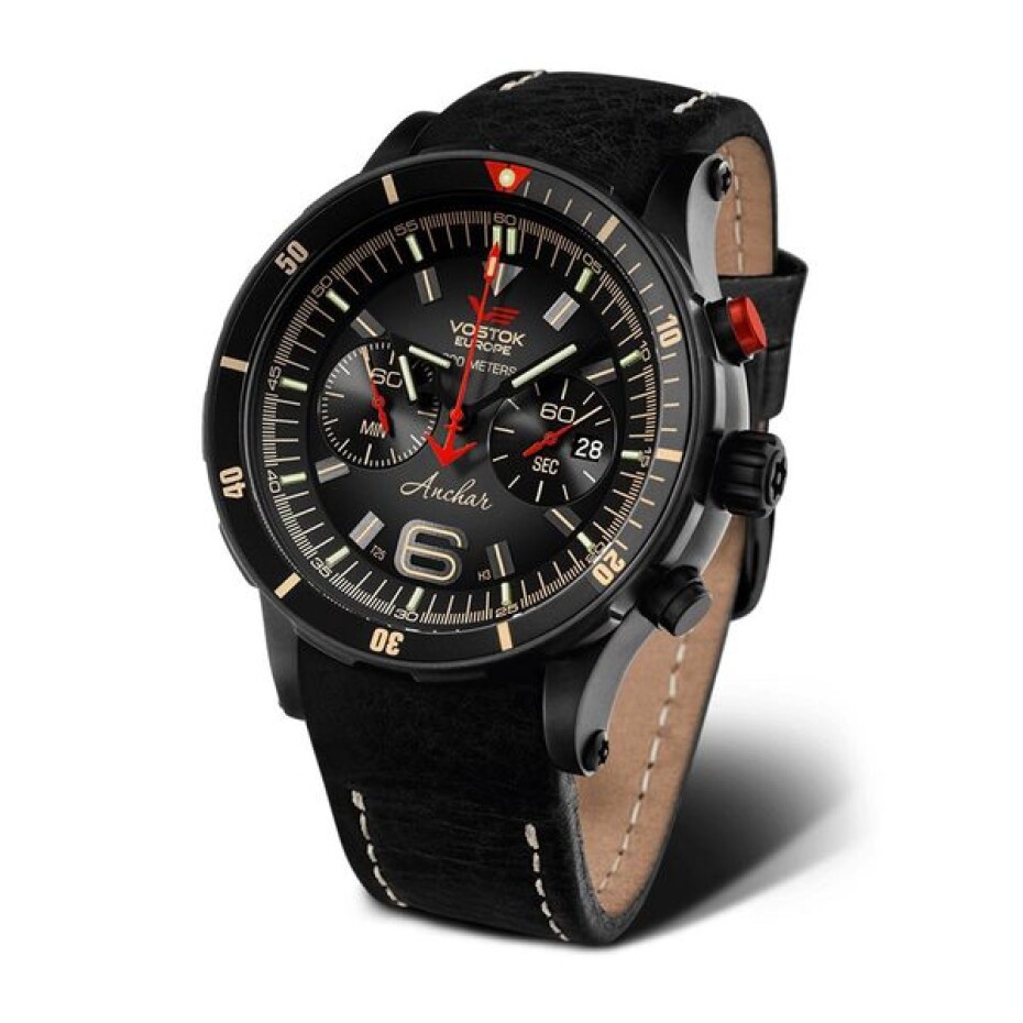 Vostok Europe Anchar Submarine Chrono Line 6S21/510C582 - Černý silikonový řemínek - main (2)