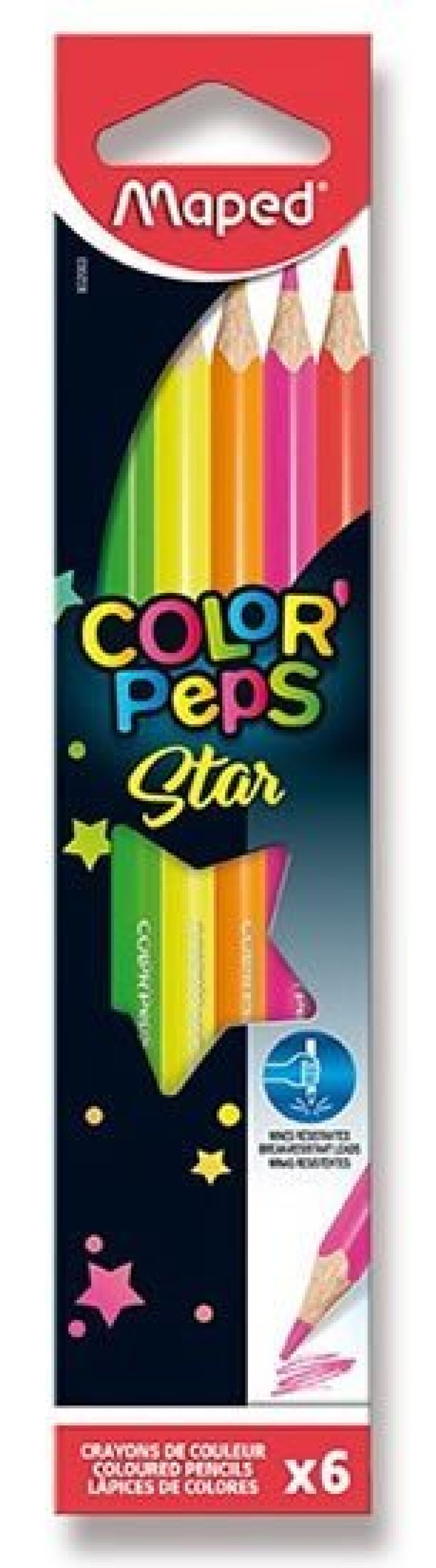 Maped - Pastelky trojhranné Color´ Peps FLUO 6 ks - main (0)