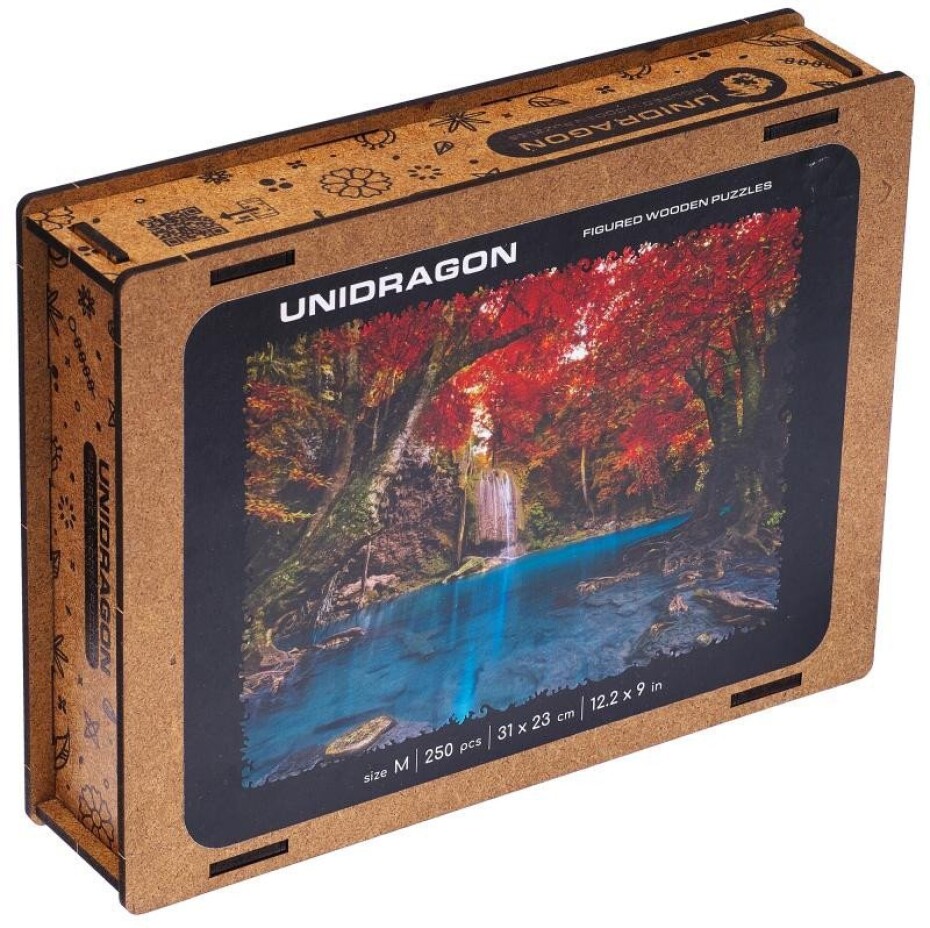 Unidragon dřevěné puzzle - Erawan vodopád velikost S - main (0)