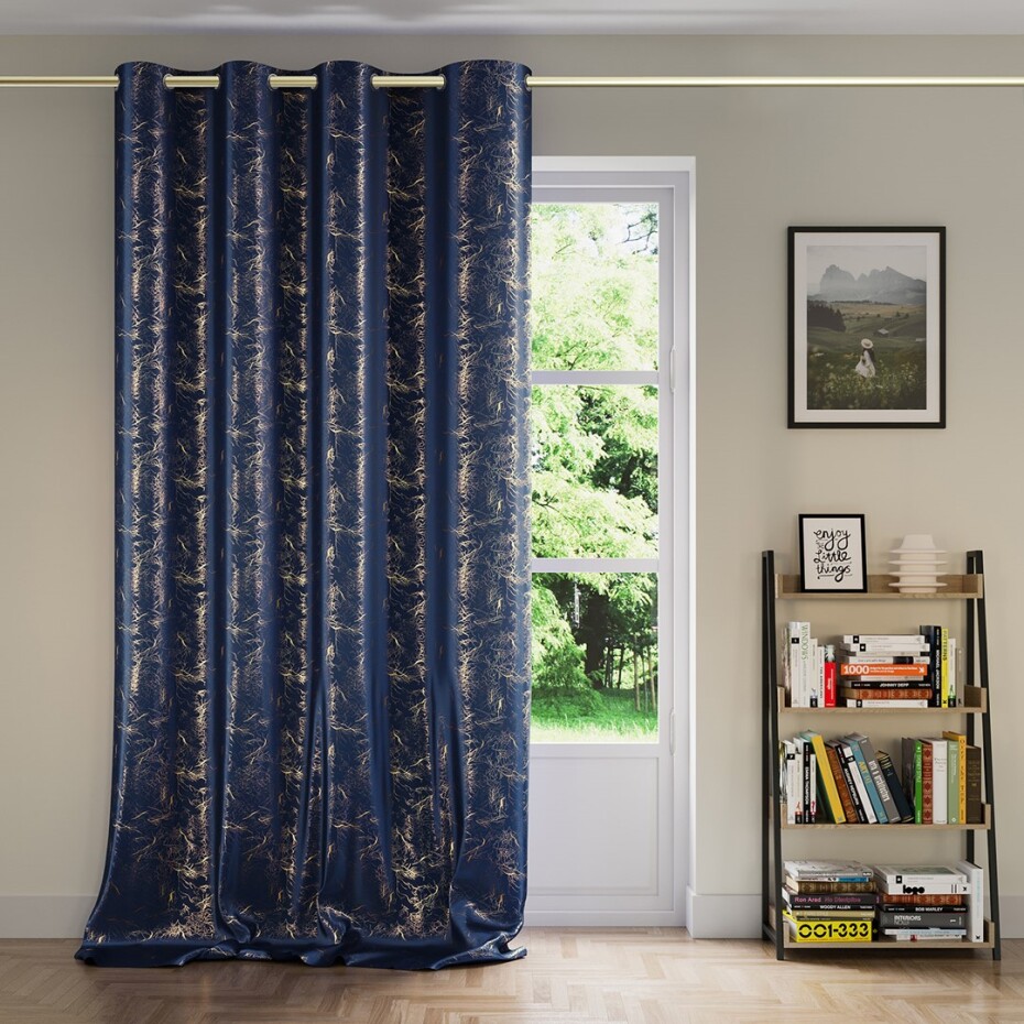 ArtFlhf Stínicí závěs VELVET LIGHTNING K | 140 x 270 cm Barva: Modrá - Navy - main (2)