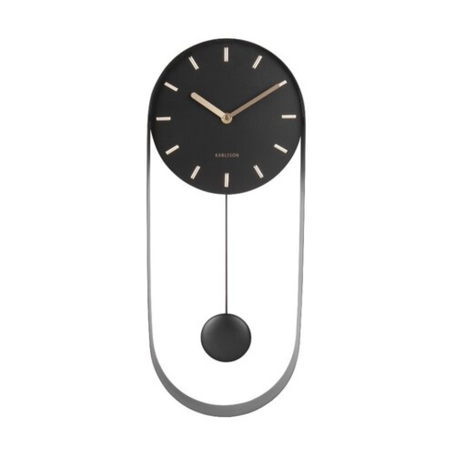 Karlsson 5822BK Designové kyvadlové nástěnné hodiny, 50 cm - main (0)