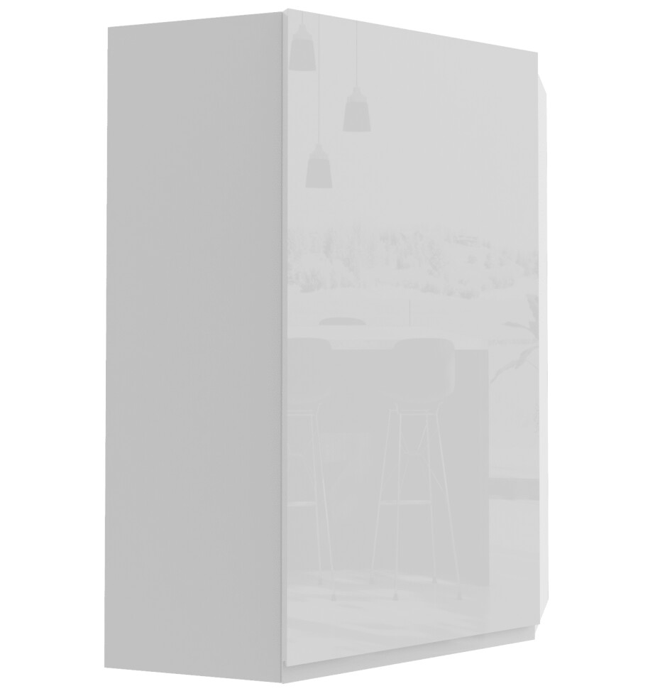 ArtExt Kuchyňská skříňka horní rohová vysoká FLORENCE lesk | W4 10 60 Barva korpusu: Grey - main (1)