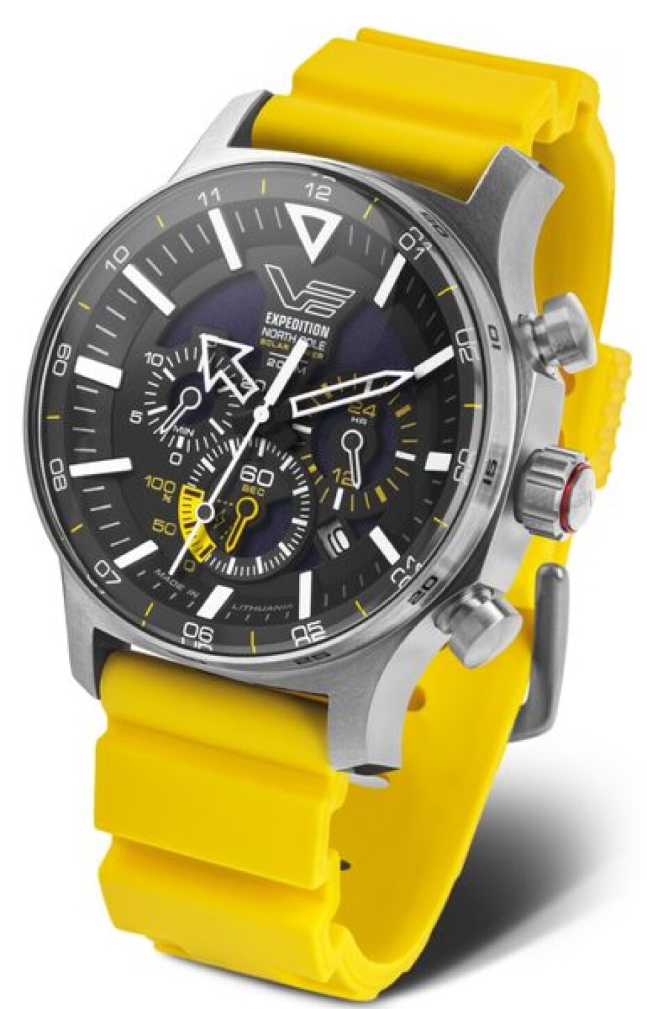 Vostok Europe Expedition North Pole Solar Power Chronograph VR42-595A732 - Černý silikonový řemínek - main (1)