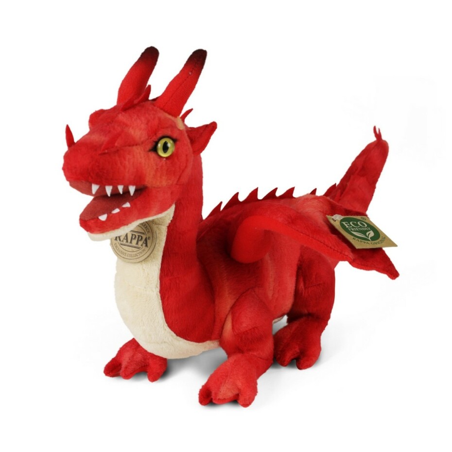 Rappa Plyšový drak, 40 cm červený ECO-FRIENDLY - main (0)