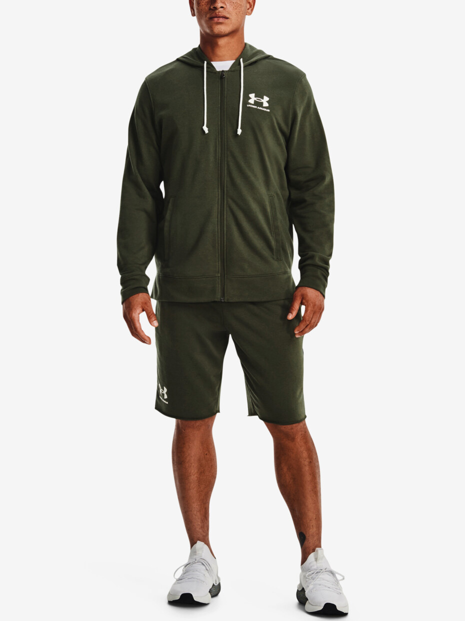 Pánská mikina Under Armour  Rival Terry LC FZ-GRN L - main (1)