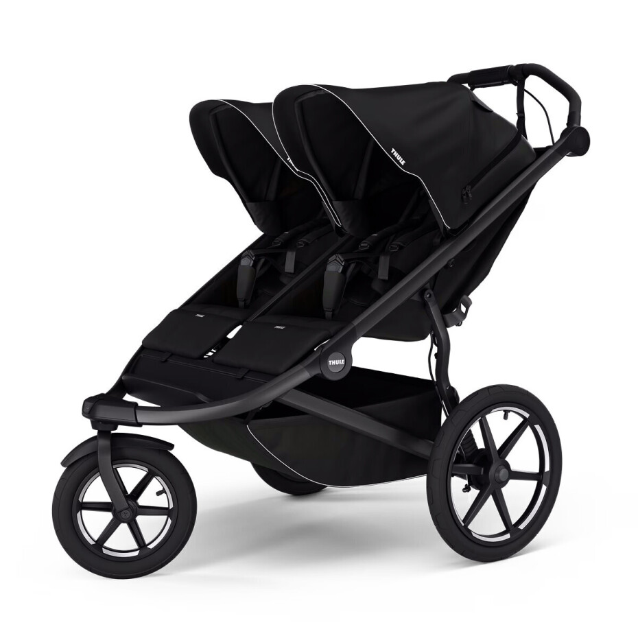 Sportovní kočárek Thule Urban Glide 3 Double Black + 2x madlo + pláštěnka + moskytierá - main (1)