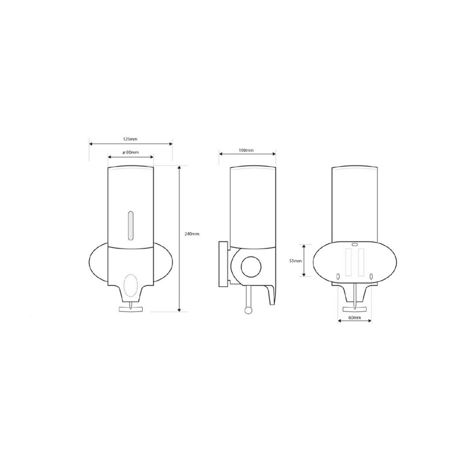 SAPHO XP101 Dávkovač mýdla, nerez mat, 350 ml - main (1)