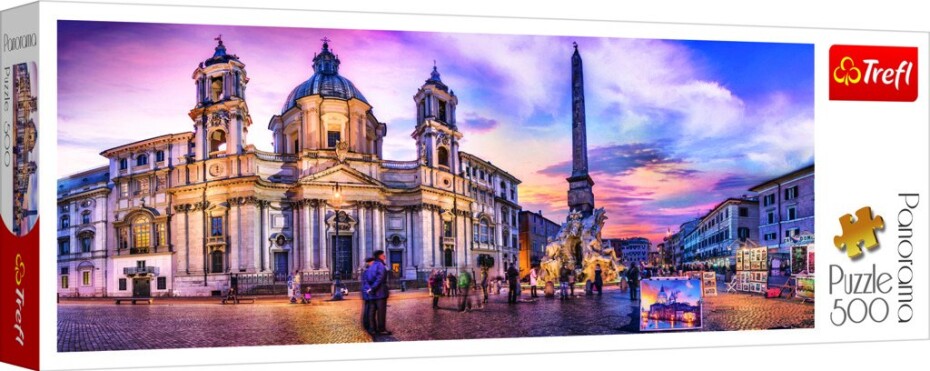 Trefl Puzzle Piazza Navona, Řím / 500 dílků Panoramatické - Trefl - main (0)