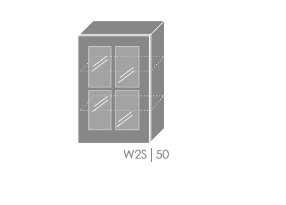 ArtExt Kuchyňská skříňka horní, W2S / 50 Pescara Barva korpusu: Lava - main (11)
