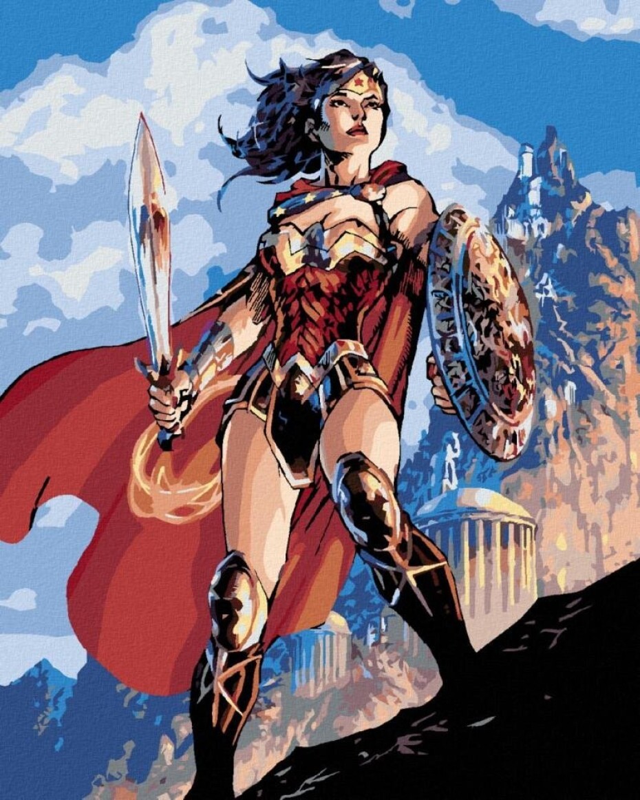 Malování podle čísel 40 x 50 cm Wonder Woman - meč a štít - main (0)
