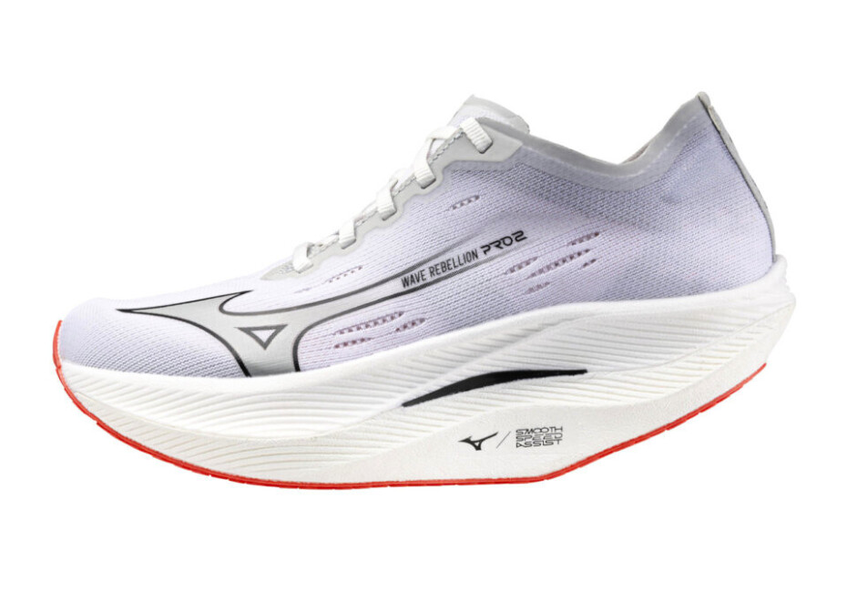Dámská běžecká obuv Mizuno Wave Rebellion Pro 2 White/Harbor Mist/Cayenne  UK 4 - main (1)