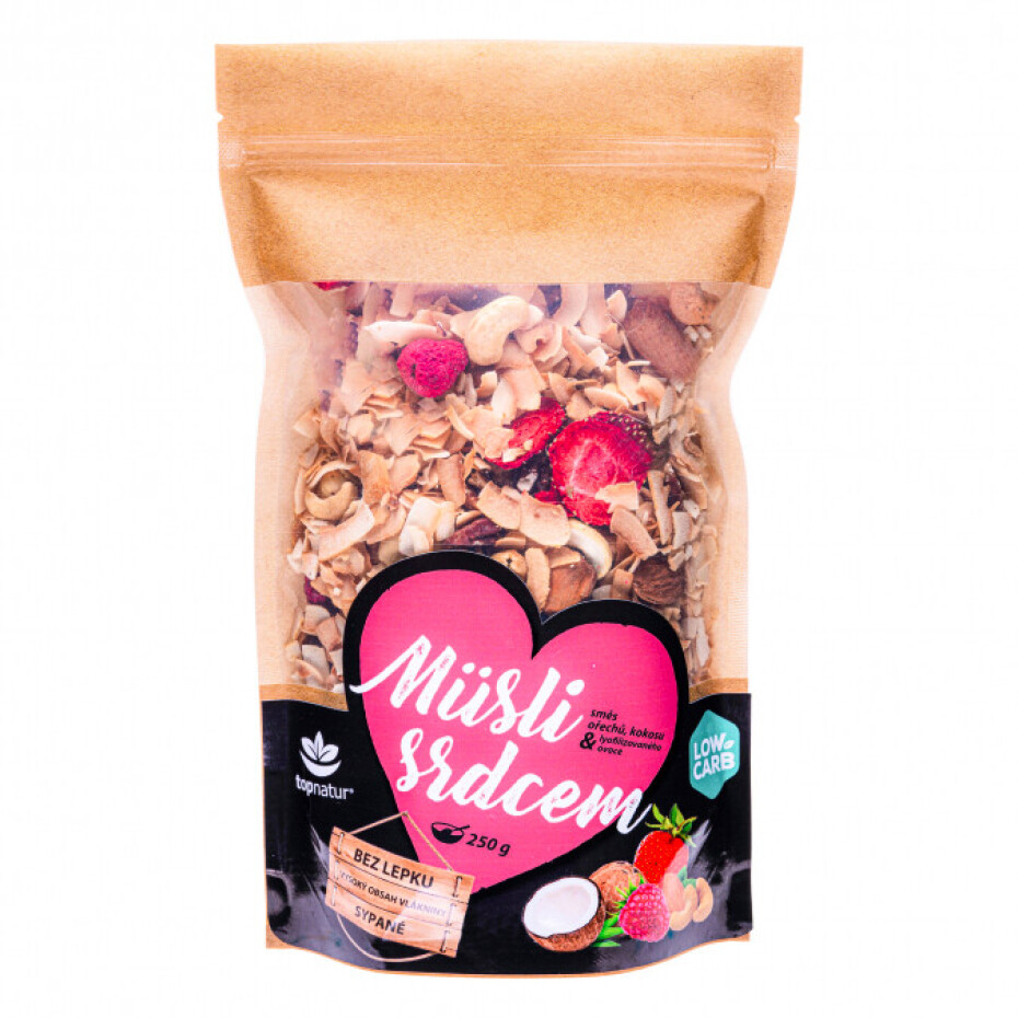 Topnatur Müsli srdcem Low Carb Mix 250 g - main (0)