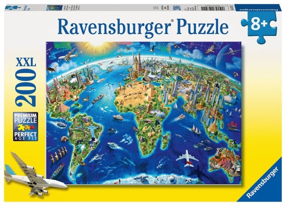Puzzle Velká mapa světa/200 dílků - main (0)