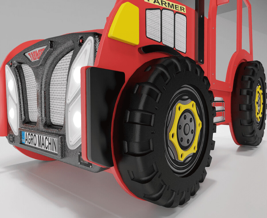 Detská posteľ Traktor červený - main (1)