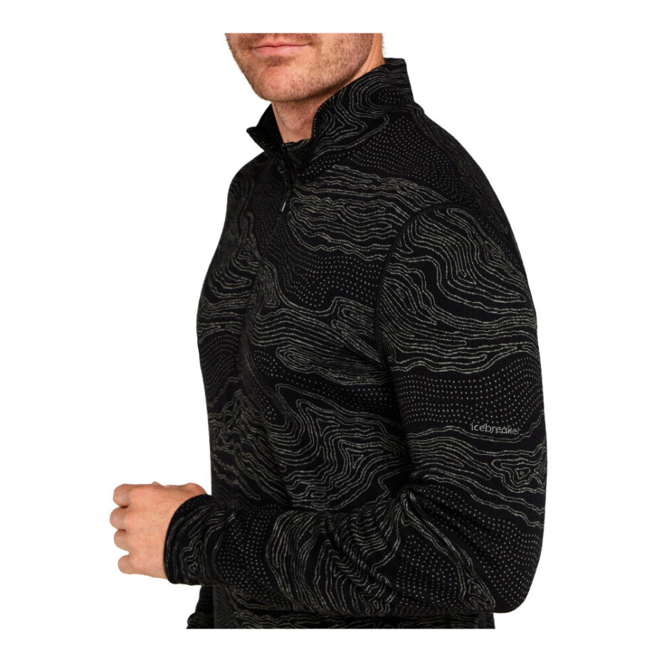 Pánské tričko Icebreaker Merino 260 Vertex LS Half Z Snow Guide Black/Galaxy/J XL - main (7)