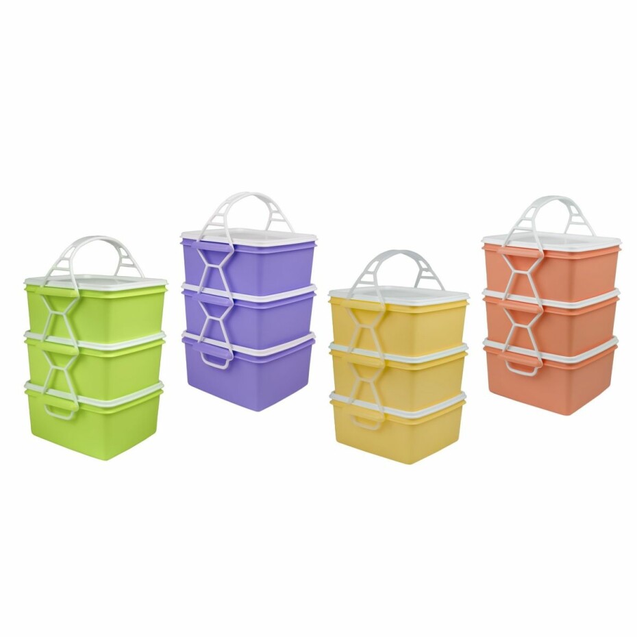 Plastový jídlonosič 3x1,4 l, 18 x 17 x 23 cm - main (0)