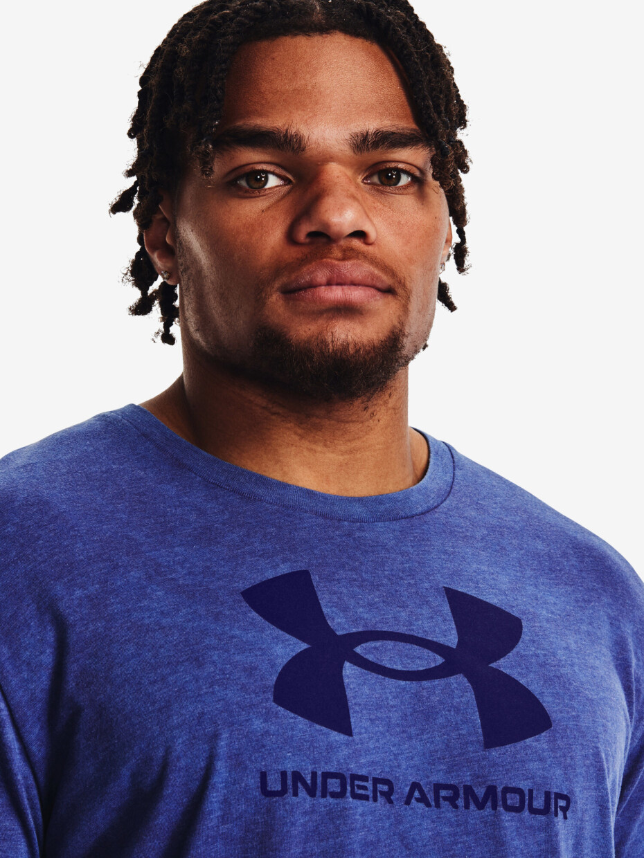 Pánské tričko Under Armour  WASH TONAL SPORTSTYLE SS-BLU S - main (2)