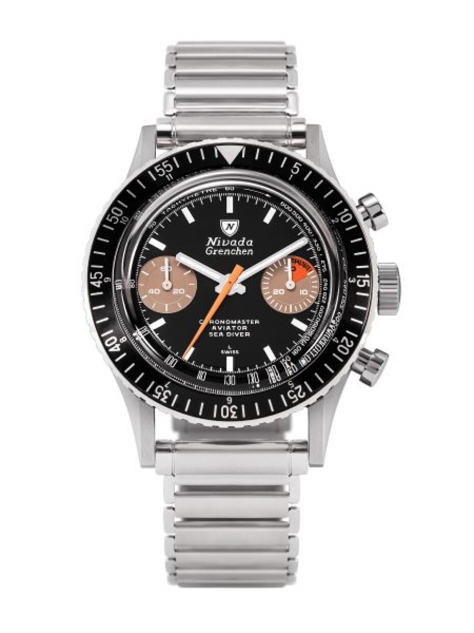 Nivada Grenchen Chronomaster White Orange Boy Inter. Bezel - Manual - Bracelet Flat Link - main (5)