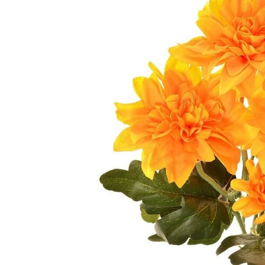 Umělá květina Dahlia žlutá, 54 cm - main (1)