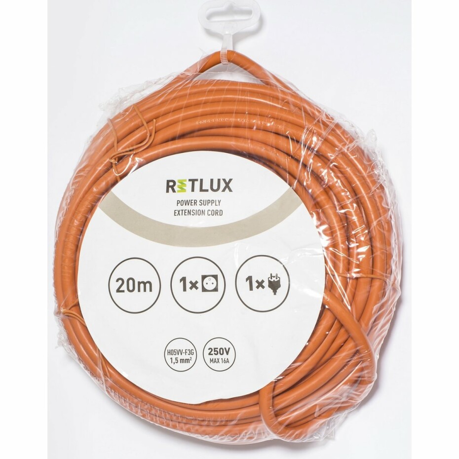 Retlux RPC 46 Prodlužovací kabel, 1 zásuvka, 20 m - main (1)