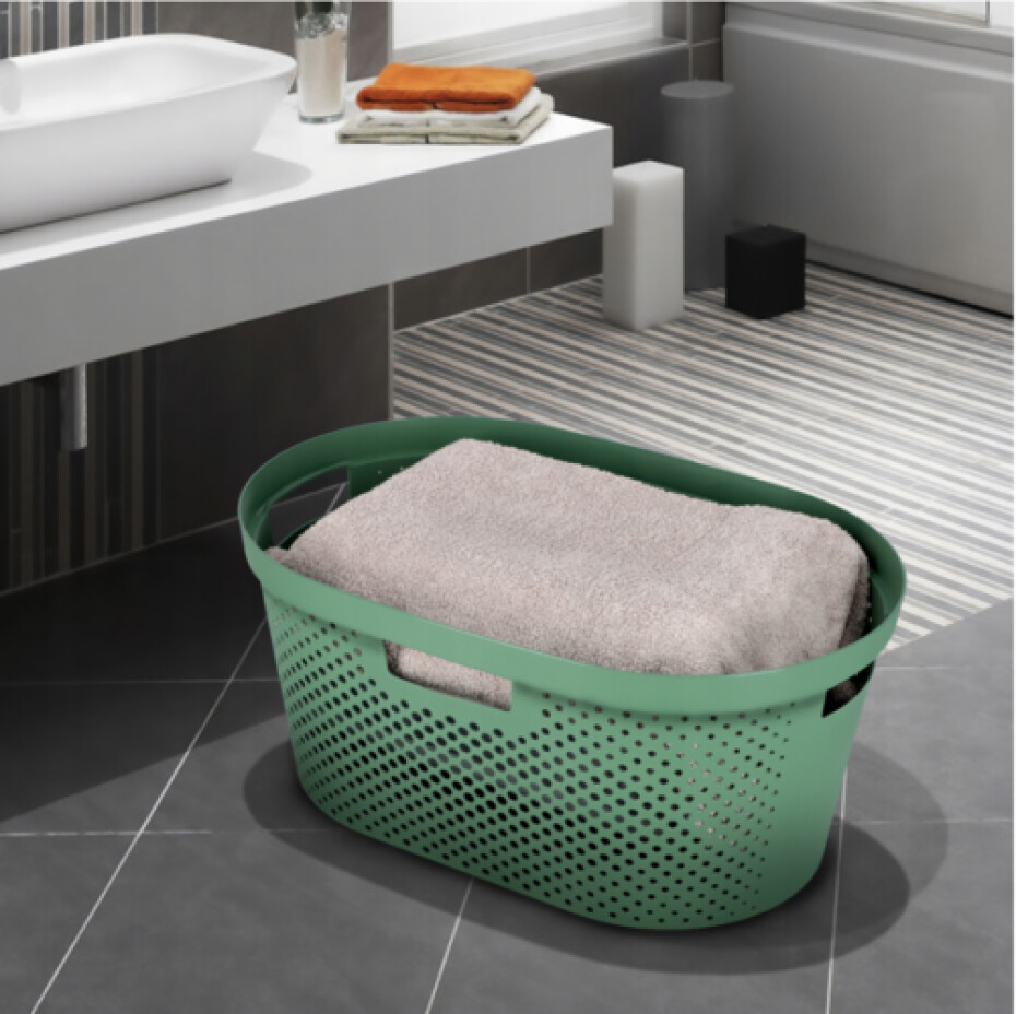 Curver Koš na čisté prádlo Infinity 39 l, zelená - main (1)