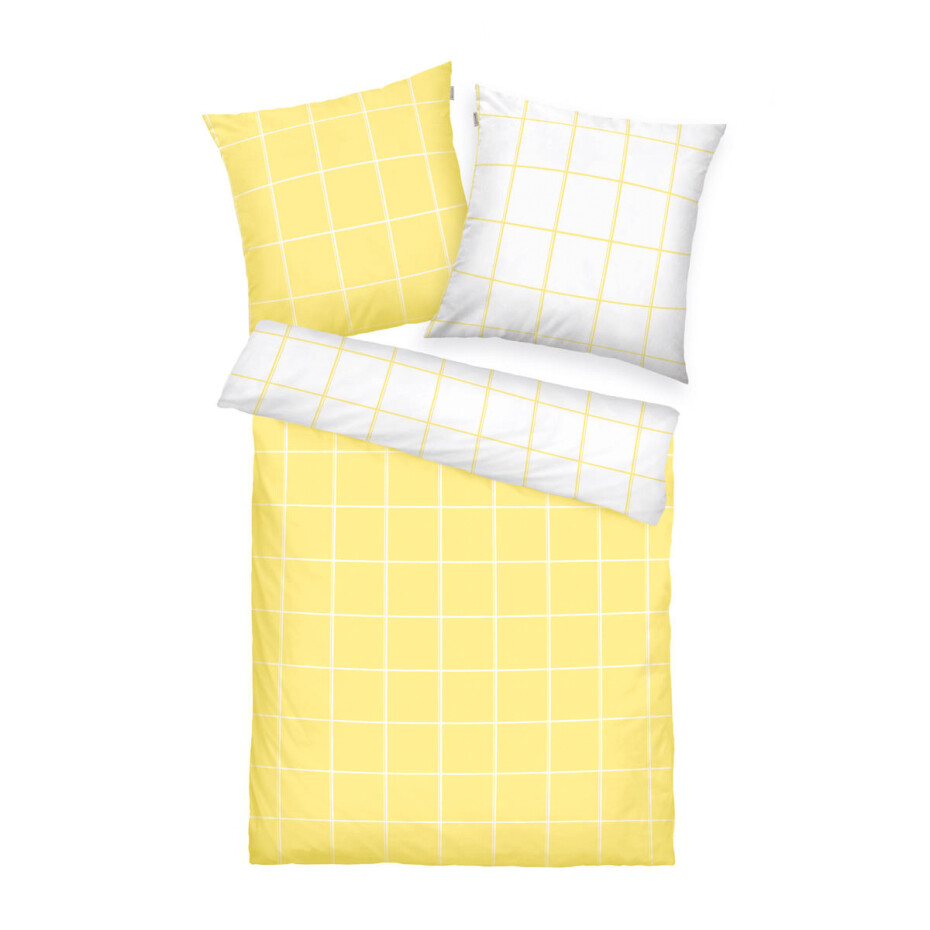 Tom Tailor Bavlněné povlečení Light Lemon & Crisp White, 200 x 220 cm, 2 ks 80 x 80 cm - main (0)