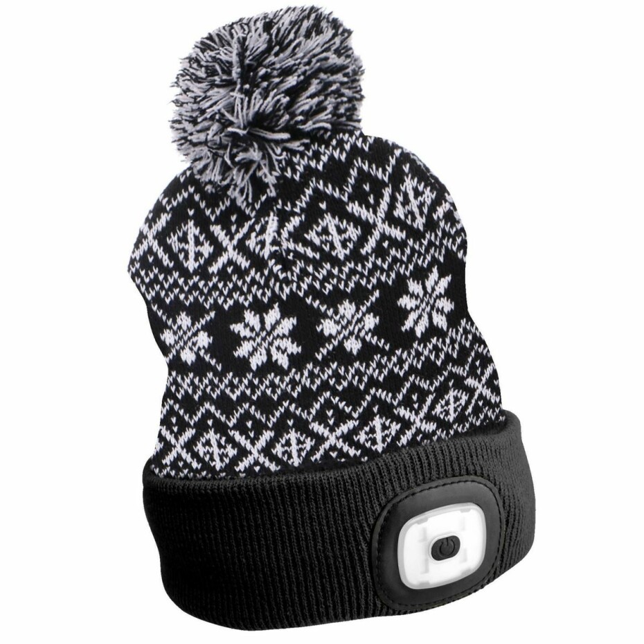 Sixtol Čepice s čelovkou 45 lm, USB, uni, zimní černá - main (0)