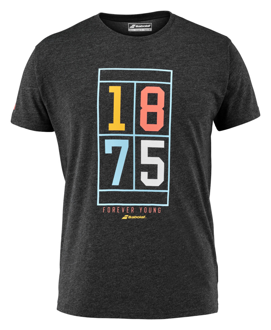 Pánské tričko Babolat  Exercise Vintage Tee Men Black Heather M - main (0)