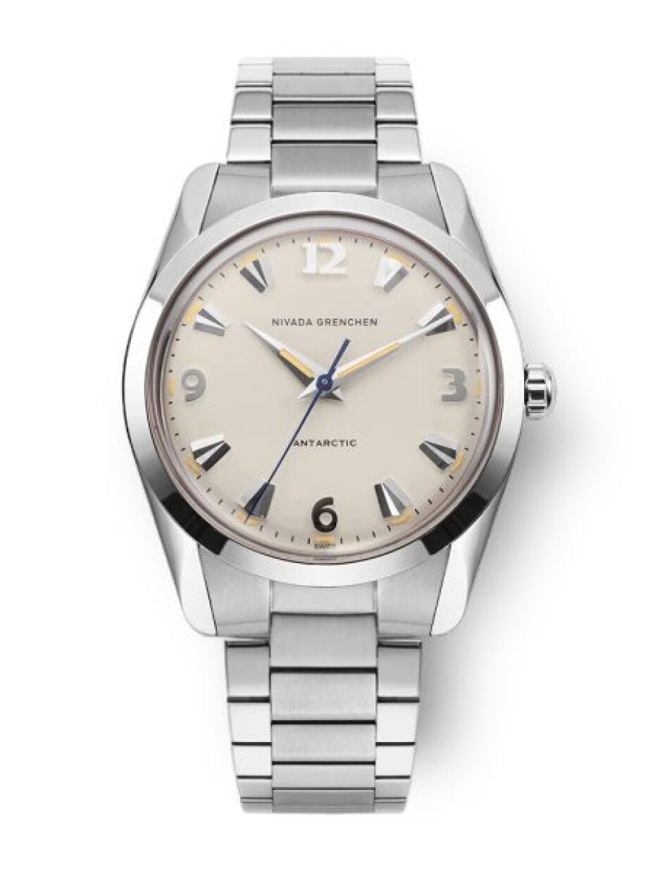 Nivada Grenchen Antarctic 35 mm Eggshell Beige - Bracelet Flat Link - main (3)
