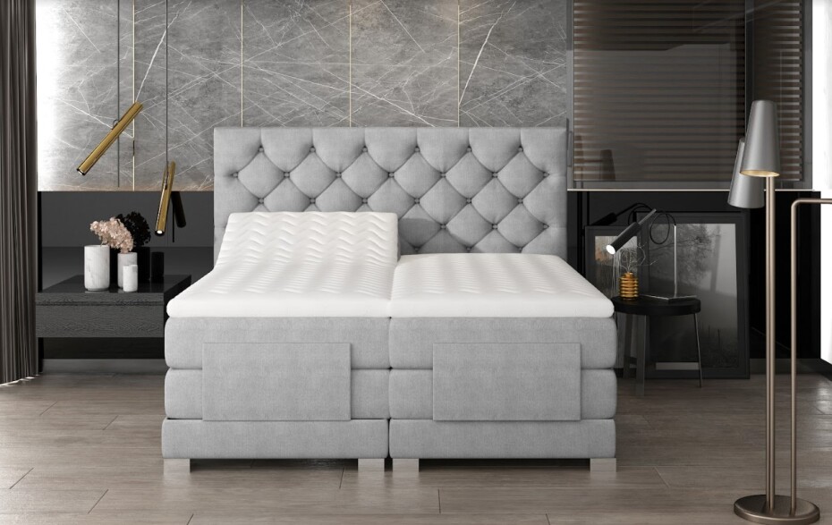 Artelta Manželská polohovatelná postel CLOVER Boxspring | 160 x 200 cm barevné provedení: Monolith 09 - main (10)