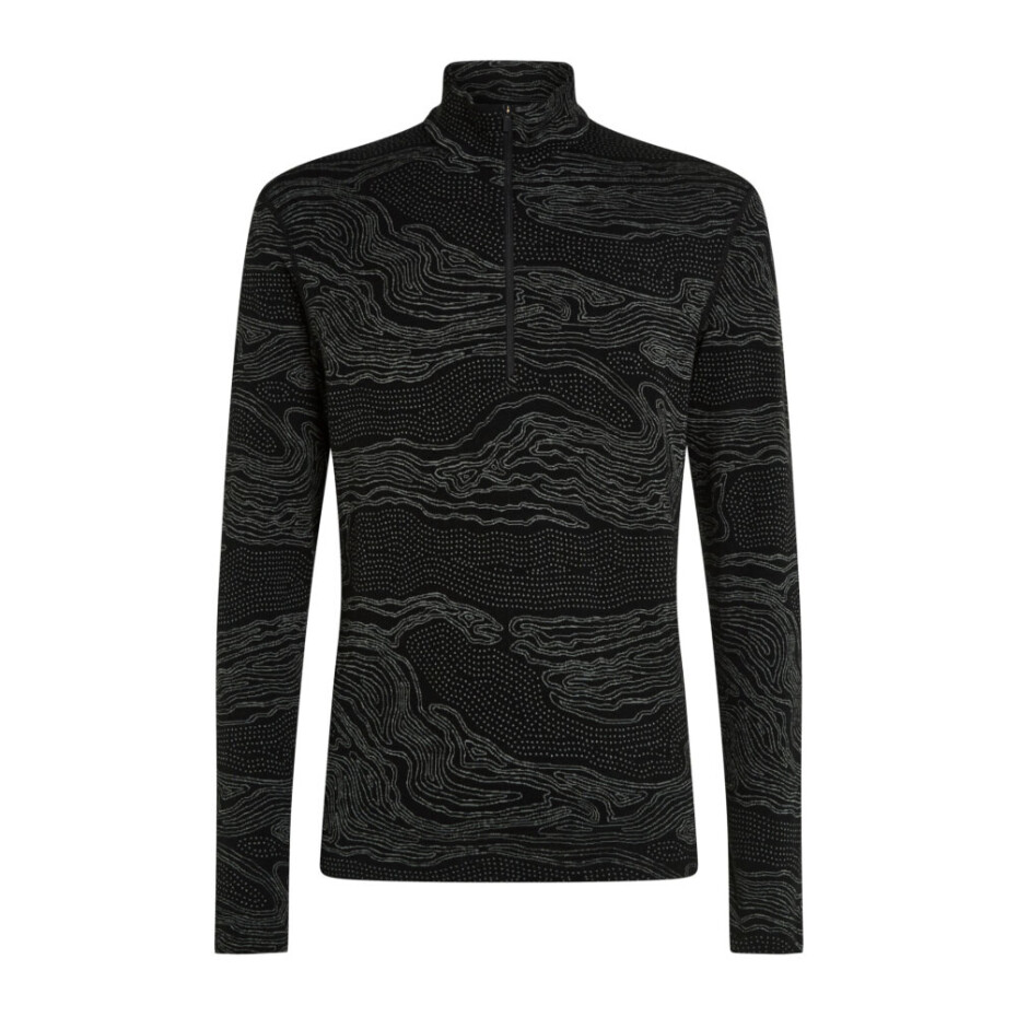 Pánské tričko Icebreaker Merino 260 Vertex LS Half Z Snow Guide Black/Galaxy/J XL - main (0)