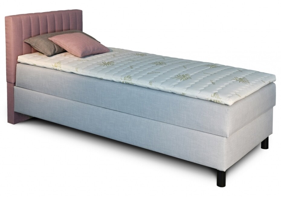 New Design Čalouněná postel NOVO s krátkým čelem | levá s topperem Extra Rozměr: 90 x 200 cm - main (0)