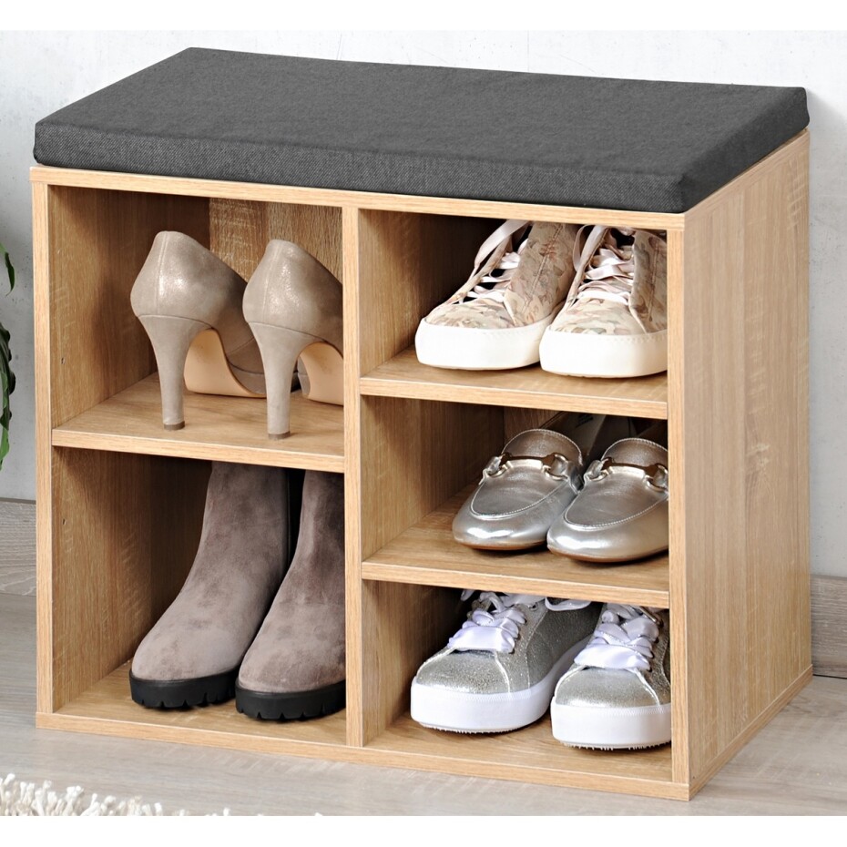 Kesper 15925 Botník s podsedákem, dekor dub, 51,5 x 48 x 29,5 cm - main (0)