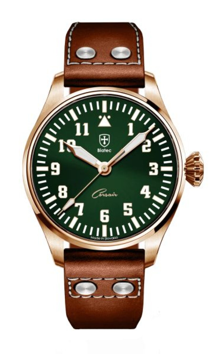 Biatec Corsair Vintage 04 - Světle hnědý řemínek v pilotním stylu - main (0)
