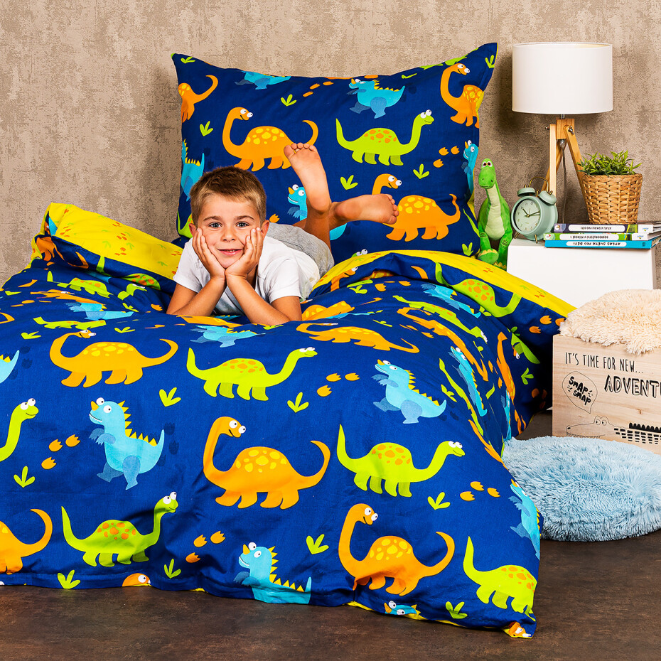 4Home Dětské bavlněné povlečení Dino, 140 x 200 cm, 70 x 90 cm - main (3)