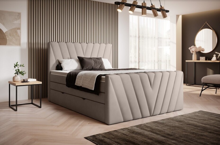 Artelta Manželská postel CANDICE Boxspring | 180 x 200 cm Barva: Lukso 35 - main (2)