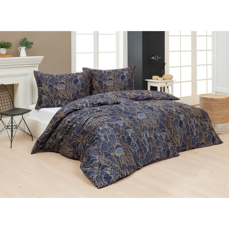 Matějovský Saténové povlečení Livia Blue, 140 x 220 cm, 70 x 90 cm - main (1)