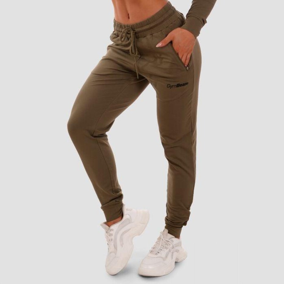 GymBeam Dámské tepláky TRN olive - main (0)