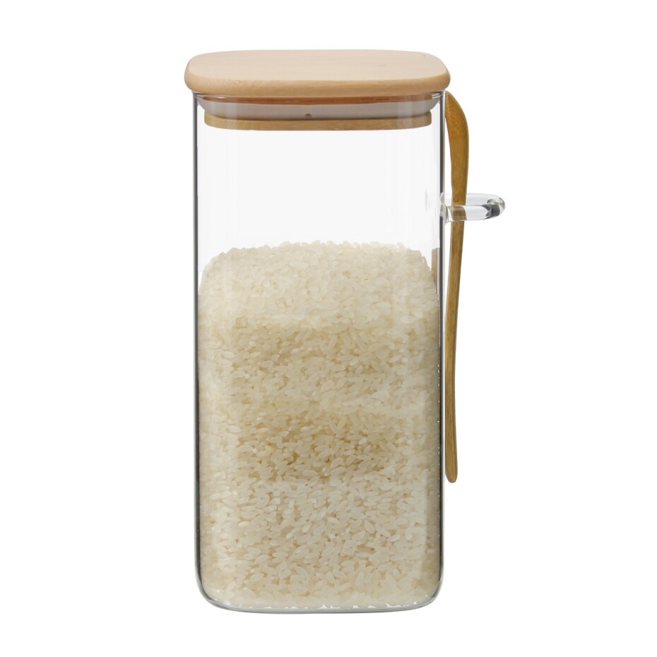 Maxxo skleněná dóza Bamboo s lžičkou, 1,2 l - main (0)