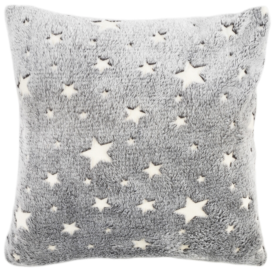 4Home Povlak na polštářek Stars svíticí šedá, 40 x 40 cm - main (0)