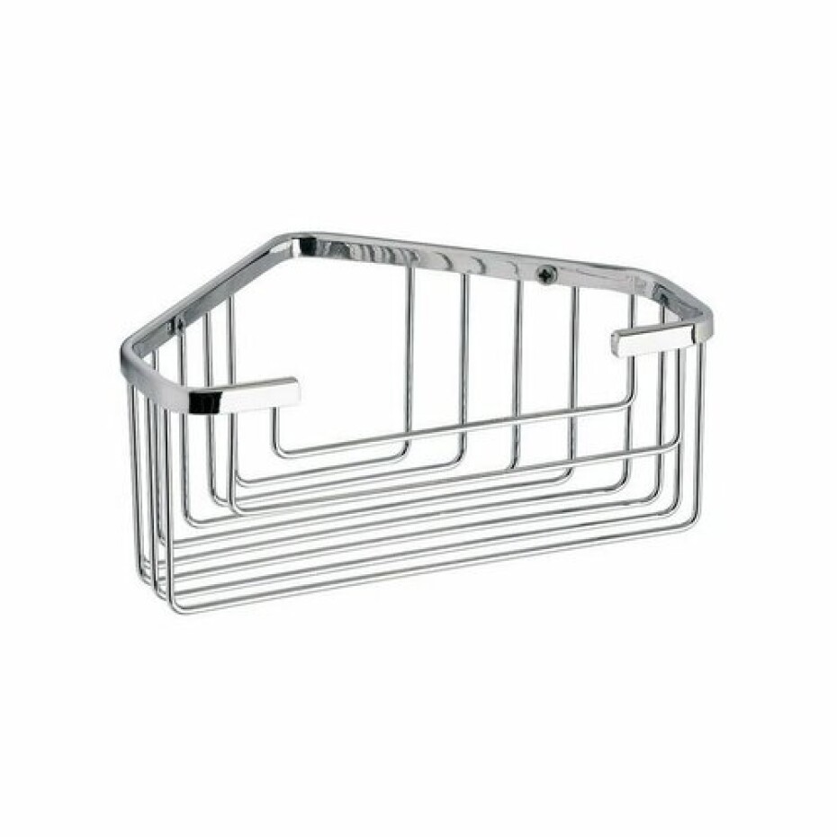 GEDY 2483 Smart rohová police do sprchy, 20 x 8 x 15,1 cm, stříbrná - main (0)