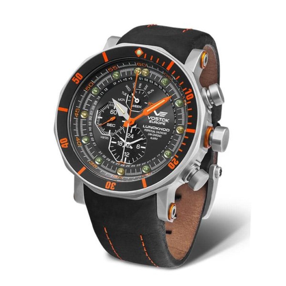 Vostok Europe Lunochod-2 Multifuncional Line YM86/620A506 - Černý silikonový řemínek - main (2)